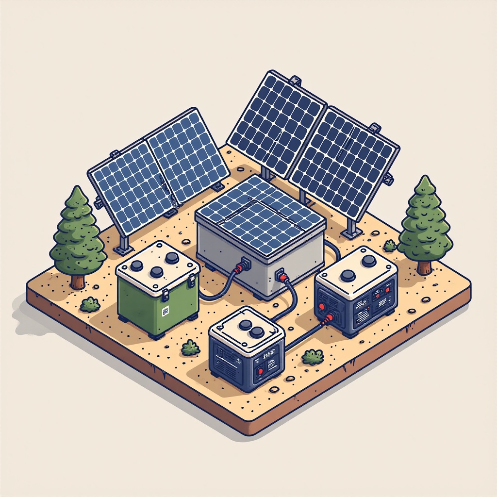 Solar + Battery + Generator